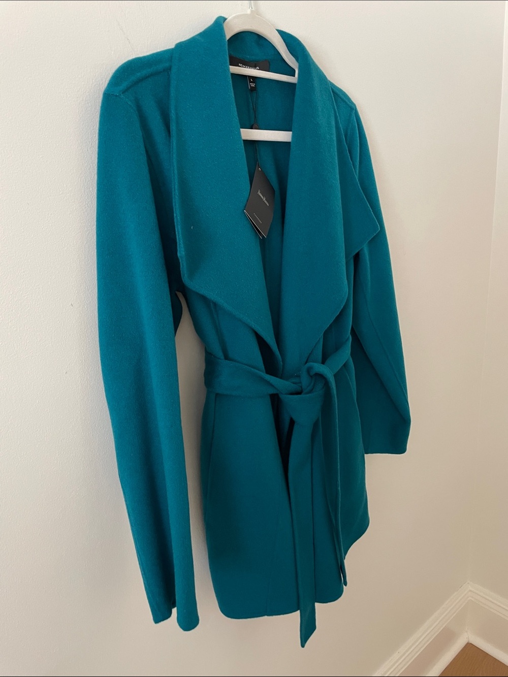 Neiman Marcus Cashmere Collection Teal Size Large Cashmere Jacket, NWT - Picture 6 of 14
